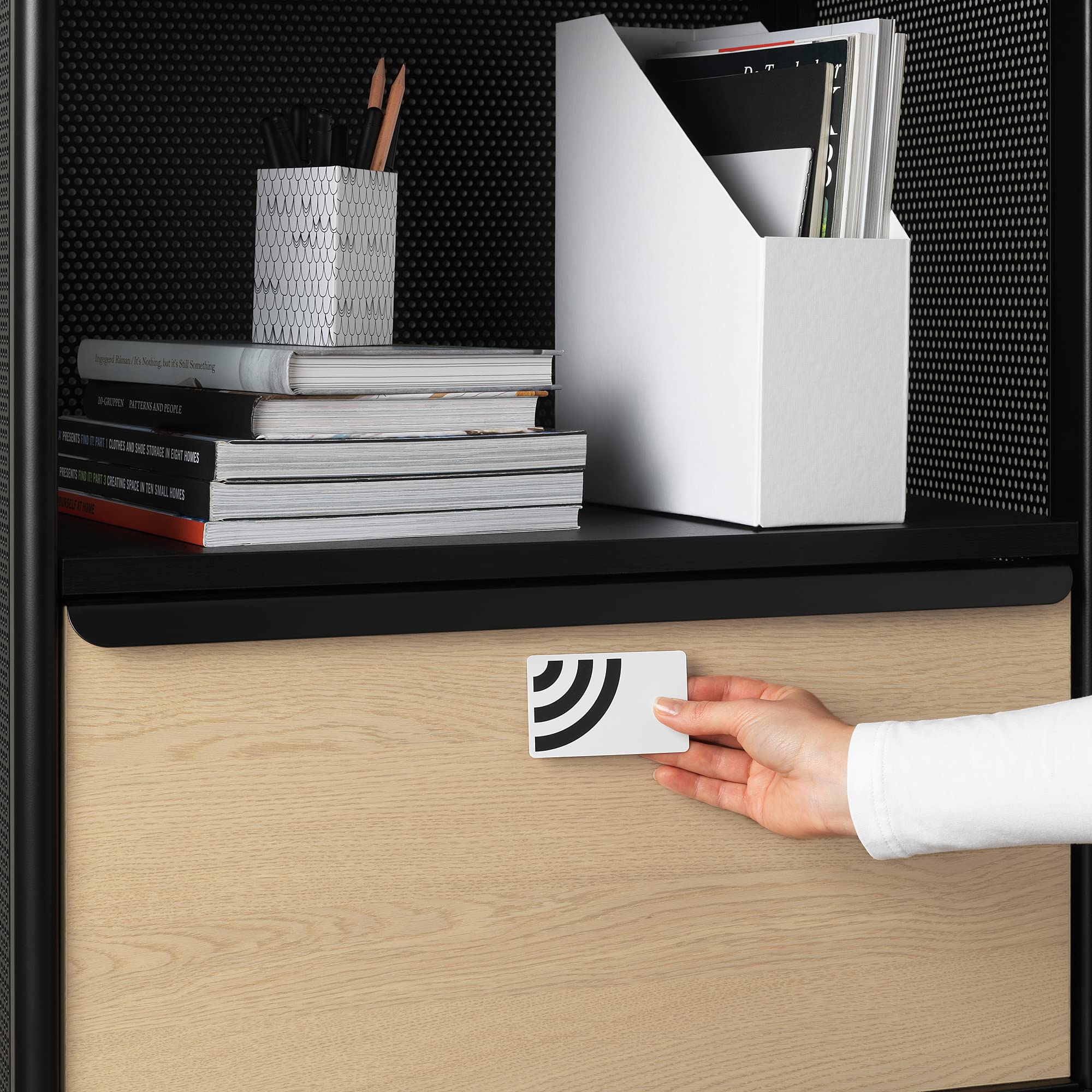Amazon.co.jp: IKEA BEKANT 収納ユニット スマートロック付き